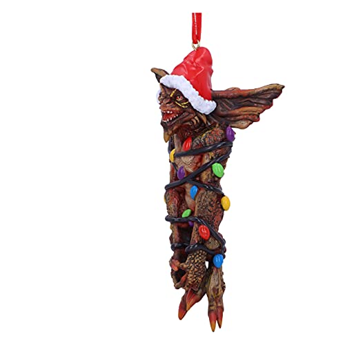 Nemesis Now Gremlins Mowhawk in Fairy Lights Hanging Festive Decorative Ornament, Brown, Christmas, Mohawk in Fairy Lights - Image 2