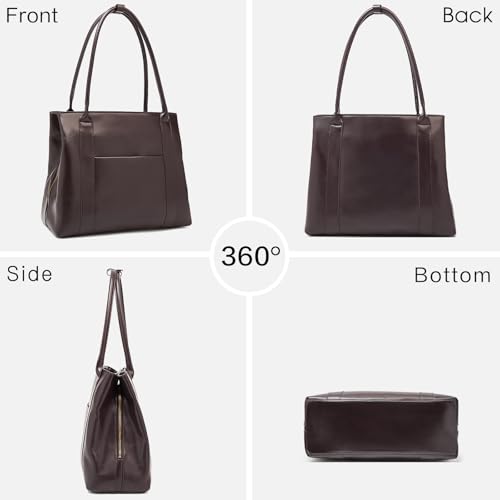 Image of LAORENTOU Women Crossbody Handbags Genuine Leather Satchel Handbags for Women Top-handle Shoulder Tote Purses