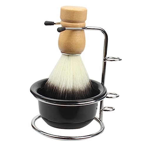 NOLITOY Shaving Brush Stand Set Shave Soap and Brush Kit Barbershop Shaving Brush Bowl Multi-use Shaving Supply Men