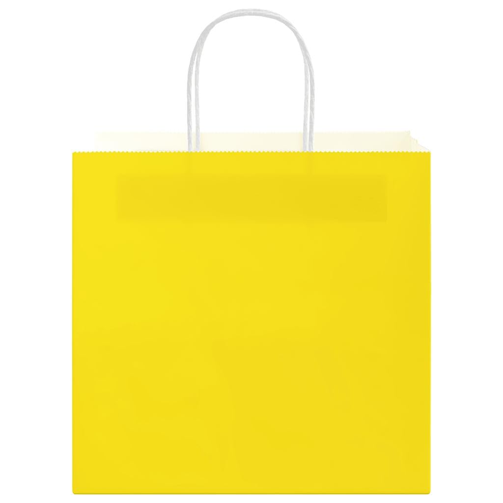 Bolsas de papel kraft 250 piezas amarillas 26x17x25 cm
