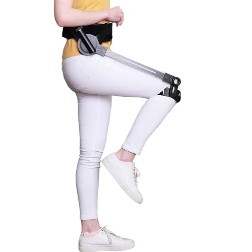 歩行器、 ポータブル脚リハビリトレーニング機器カーボンファイバーウォーキング補助具3つのギアで強度を調節可能、左脚-大(Rightleg,L)