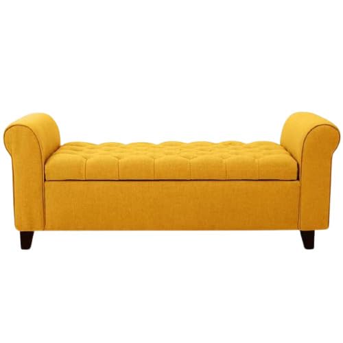 Furniture Hub Claxton Upholstered Flip top Storage Bench 2 Seater Sofa