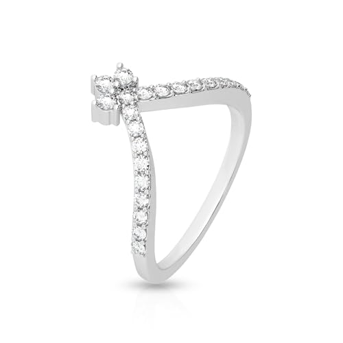 Image of ANAYRA Sceptre Sterling Silver Ring for Women & Girls, Stylish Anti Tarnish 925 Sterling Silver Jewellery for Women for Daily Use, Hallmark Certified, Valentine Gift for Girlfriend & Wife