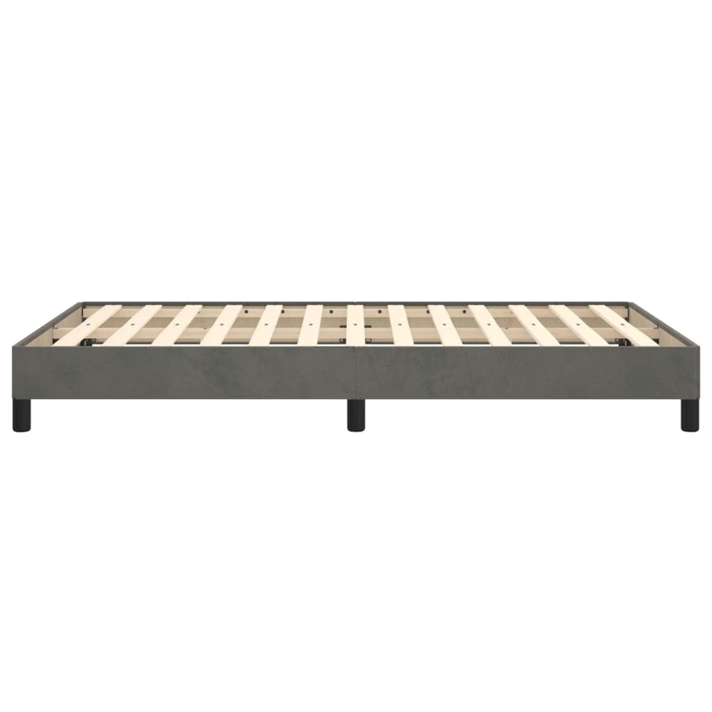 vidaXL Polsterbett, Bett Bettgestell mit Lattenrost, Schlafzimmerbett Doppelbett mit Stützbeinen, Bettrahmen Schlafzimmermöbel, Dunkelgrau 120x200cm Samt