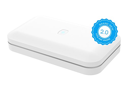 PhoneSoap 2.0 UV Sanitizer and Universal Phone Charger Now Fits iPhone 6S Plus and Phablets – White