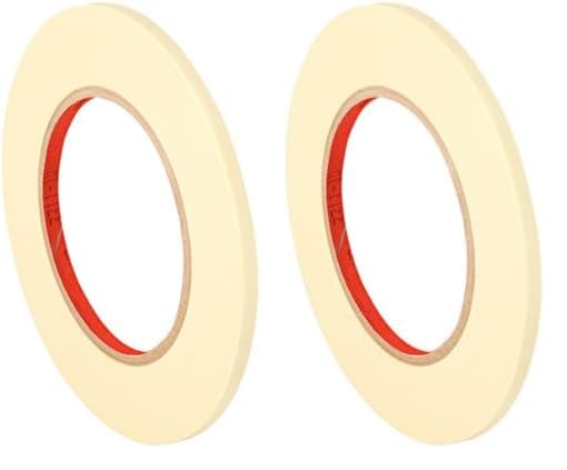 3M 2364 Cinta adhesiva de rendimiento, 0.313 pulgadas x 180 pies, color bronceado, adhesivo de goma, rollo de cinta de papel crepé (paquete de 2)