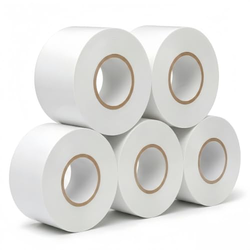 Image of Pipe Wrap Tape 100' Length x 2 inch Width -10 Mil Thick,PVC Corrosion Protection,Width White Insulation Tape for Drain Pipe, Metal & Electrical Piping, Underground Pipe (5 Pack)