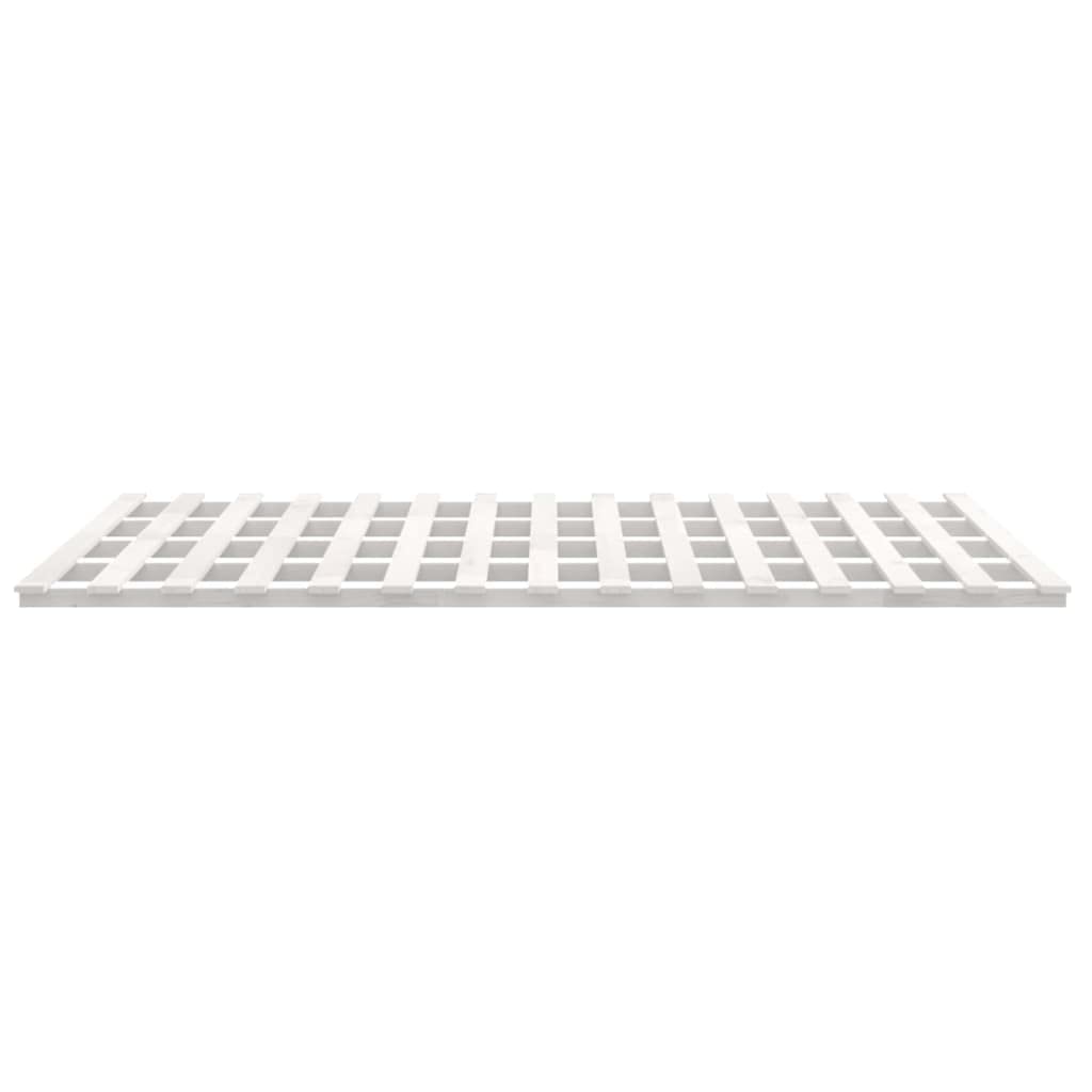 Letto tipo Montessori,Struttura letto ad altezza 5 cm per bambini e anziani,Giroletto Bianco 200 x 200 cm in Legno Massello di Pino Utilizzabile per Camera degli ospiti Appartamenti Albergo