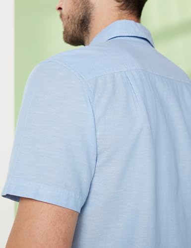 Image of Symbol Premium Men's Cotton Linen Casual Shirt - Regular Fit | Half Sleeve (Available in Plus Sizes)