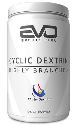 EVO SPORTS FUEL Cyclic Dextrin (Cluster Dextrin™) | 1 kg Premium & Hochverzweigtes Kohlenhydrat Pulver | Patentiertes & Schnellresorbierendes | Vegan | geprüfte Qualität | Made in Germany