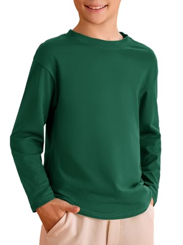 Image of Haloumoning Kids Boys Long Sleeve Crewneck T-Shirts Tee Tops 5-14 Years