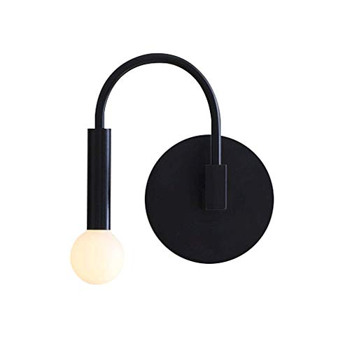 Applique murale moderne géométrique noire avec douille E27 pour l'éclairage de salon