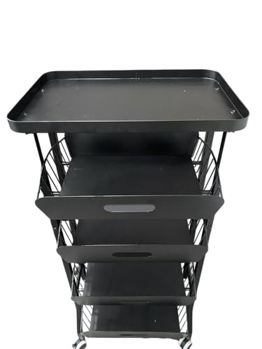 Ornestia 360度キャスター付き 引き出し式 移動式 （Black）