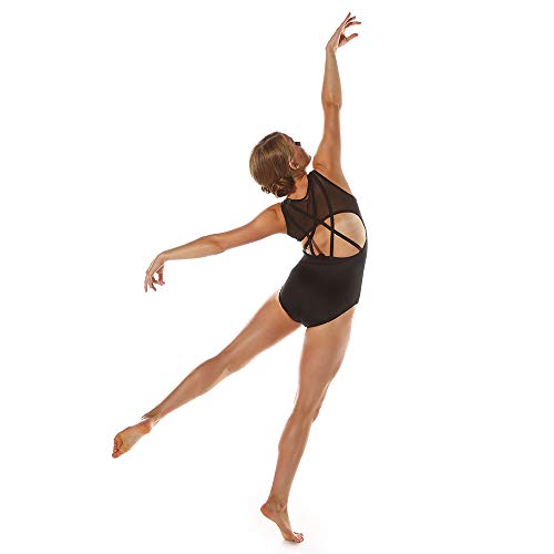 Alexandra Costumes V-Neck Mesh Keyhole Leotard For Youth Kid Girls Large #TOP2