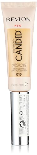Revlon Concealer Stick, PhotoReady Candid Face Makeup with Anti-Pollution & Antioxidant Ingredients, Longwear Medium-Full Coverage Infused with Caffine,Natural Finish,Oil Free,015 Light, 0.34 Fl Oz