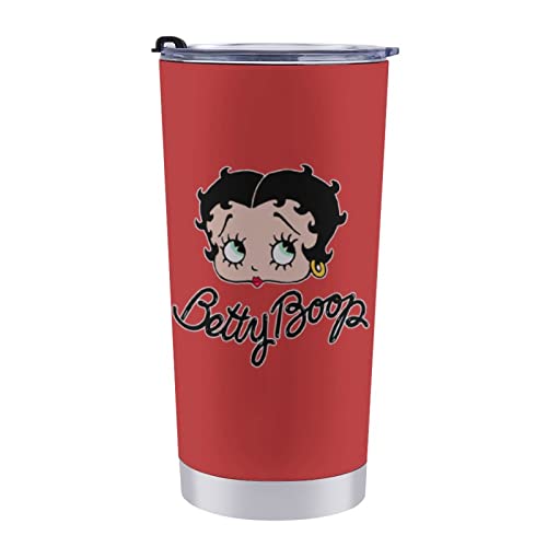 車用 タンブラー ベティちゃん 水筒 車用コップ ステンレス製 保温保冷 真空断熱 二重構造 ダイレクトタイプ かわいい おしゃれ 車中泊 カー用品 穴ある蓋付き 600ml 大容量