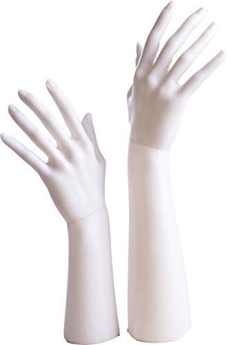 Preisvergleich Produktbild Eurotondisplay D3 / 4 weiß 2X Dekohand,Schmuckhand, Schmuckhalter,Schaufensterpuppe