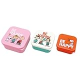 大西賢製販 PEANUTS シールドランチボックスセット BE HAPPY 3P SLL-1511