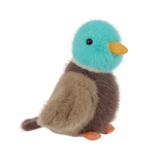 Apricot Lamb Stockente Vogel Plüschtiere für Kinder, weiche niedliche Kuscheltier für Baby Mädchen und Jungen, Flauschige Grüne Ente Grün 13 cm
