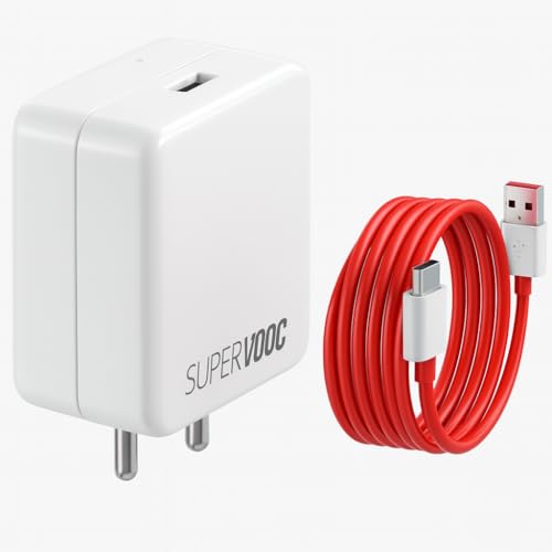 Image of Novobit 80W SUPERVOOC Fast Charger with Type-C Cable | 80W Charger for OnePlus, Realme, Oppo, Redmi, Xiaomi, Poco, iQOO & More | Supports Dart, Dash, Warp, Vooc, SuperVooc, QC 3.0 Charge (Combo)