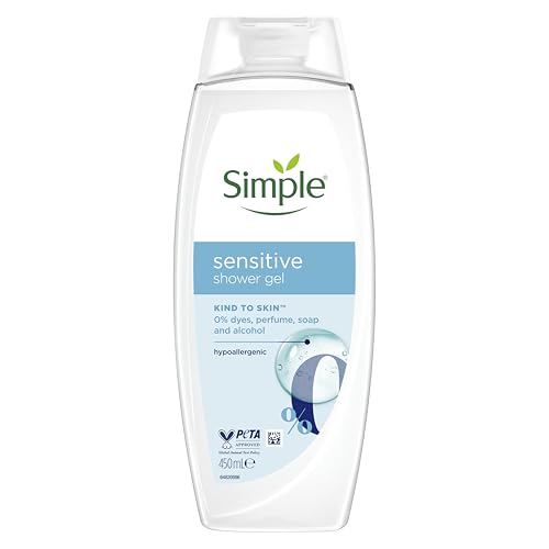Simple Kind to Skin Sensitive Shower Gel ultra-gentle & hypoallergenic body wash for sensitive skin 450 ml
