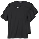 ADAMO Pack de 2 camisetas negras, talla grande, Negro , 16XL grande