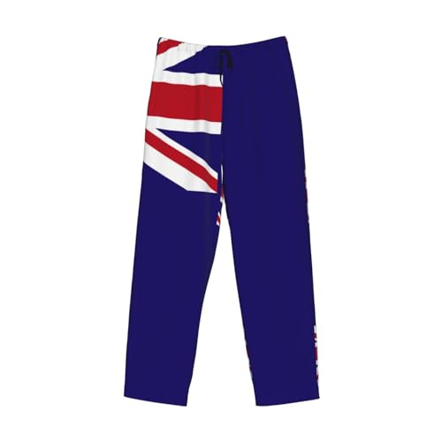 Uruguay Flag Men's fully printed casual pants with elastic waistband pockets, suitable for home and sleep4