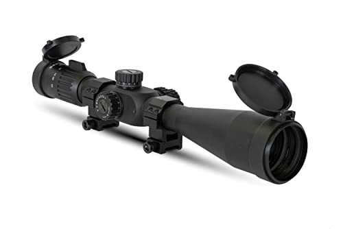 Monstrum G2 6-24x50 First Focal Plane FFP Rifle Scope with Illuminated Rangefinder Reticle and Parallax Adjustment | Black -  G2-BFFPS62450-R