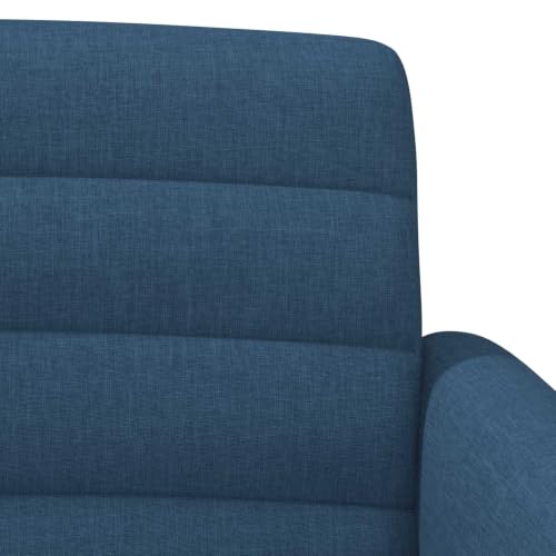 Sofá azul con tapicería de botones capitoné y acabados artesanales de alta densidad 7