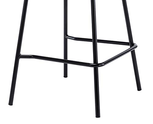 Guyou Modern 25.8\" Kitchen Stools Slipper Chair Set of 4, Upholstered Velvet Counter Height Stools Armless with Low Back and Metal Footrest,Blue - Thumbnail 6