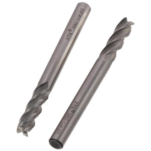 Image of Cutting Milling Tools 2pcs 1 /4 inch Durable Straight Shank Square End Mill Professional 4 Flute Mill Bits Milling Applications