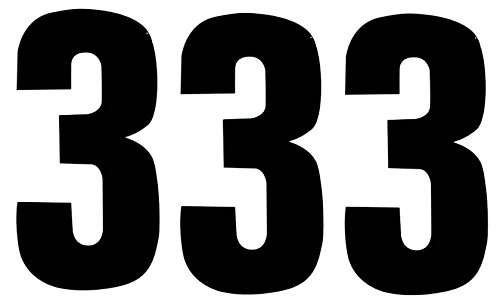 Bulk Hardware BH04027 Chiffre de 3 vinyle adhésif, 75 mm, Set de 4 Pièces