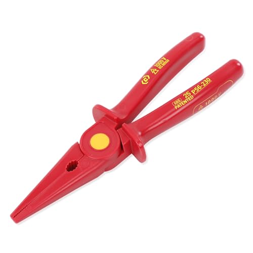 CRIPOP 9 1000V Insulated Plastic Needle Nose Pliers for Electrical Work