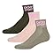 DKNY Womens 3 Pack Sports Socks Paris Cotton 3pk Pink/Khaki 4-8