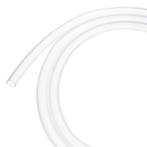 M METERXITY Silicone Tubing, 3/8"(10mm) ID x 1/2"(13mm) OD Flexible Silicone Rubber Tube, 3 M High Temp Water Air Hose Pipe for Pump/Liquid Transfer/Brewing/Aquaponics [Clear]