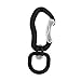 FLAMEER Swivel Eye Snap Hook Dog Clip De Cadena Escalada Mosquetón Mochila Llavero - Negro