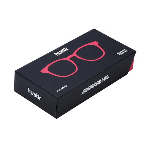 Image of HUSTLR Lenskart | Zero Power Bluecut & Antiglare Computer Eyeglasses | Full Rim Square Shape | As Seen On Shark Tank | For Men & Women | Medium | LB E14058-W