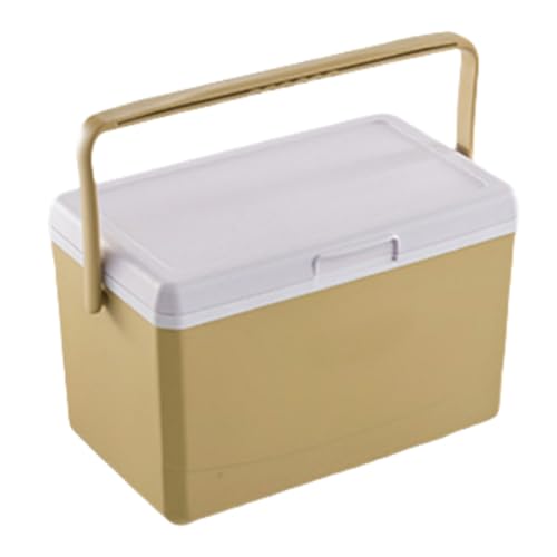 BHJWSA 小型クーラーボックス 大容量 3L/5L/6L/9L 断熱 お手入れ簡単 軽量 48時間冷蔵 食品保存 防水 アウトドア キャンプ 家庭用 ピクニック 車での旅行に最適 (9L,きいろ)