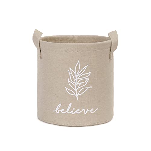 Bej Believe Baskılı Sepet;20x20