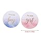 Gender Reveal Stickers für Partyeinladungen und Abstimmungsspiele, 120pcs Team Boy und Team Girl Labels mit Goldfolie für Reveal Partys und Baby Showers (Rosa, Marine)