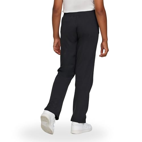 New Balance Boys Open Bottom Active Sweatpants – 2 Pack Soft Cotton Fleece Blend Pull-On Straight Leg Sweats, Sizes 4-204