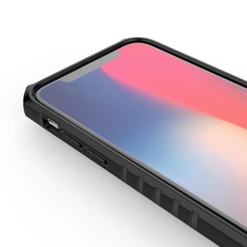 Image of Thermoplastic Polyurethane Tough Armor Bumper Back Case Cover For iPhone Xs|Ring Holder & Kickstand In-Built|360 Degree Protection Back Case Cover For iPhone Xs (Transparent)