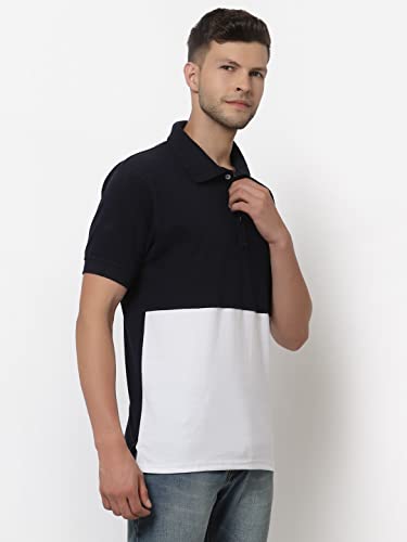 Image of UZARUS Mens Solid Cotton Regular Fit Polo T-Shirt
