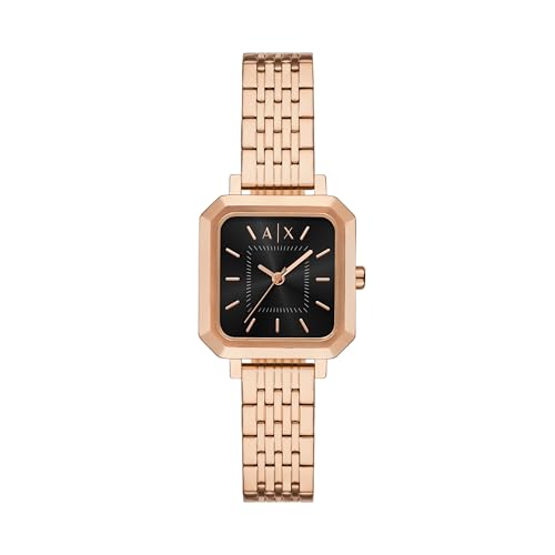 Image of Armani Exchange A|X Women's Watch, Square Three-Hand Stainless Steel Watch for Women