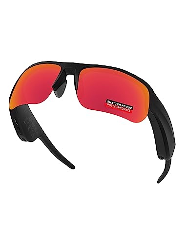 Image of PRO+ Polycarbonate Polarized Replacement Lenses & Nose Pads for BOSE Tempo BMD0011 Sunglasses - Fire Red