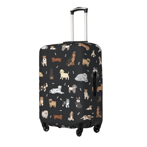 Cartoon Dogs Travel Luggage Cover Suitcase Protector Bag, Fits 18-32 Inch Luggage, Dust-Proof Suitcase Sleeve For Kid And Adult,Medium2