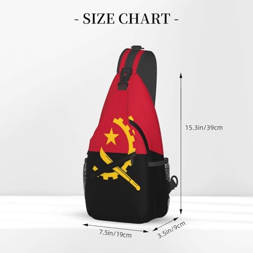 Mochila Unisex de Alta Capacidad con Diseño de Bandera de Angola miniatura 3