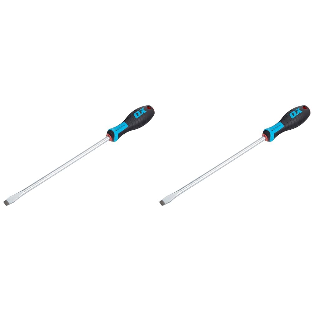 OX Pro Slotted Flared Screwdriver 250x10mm (Pack of 2)