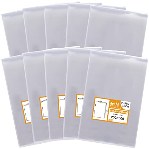 �A�[�g�E�G���y���Y�z�e�[�v�Ȃ� A4��B5�̒��ԃT�C�Y�y 20cm x 30cm �z ����OPP�܁i���������j�y1000���z30�~�N�������i�W���j200x300mm