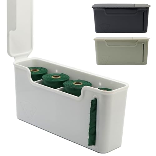 Dog Poop Bag Dispenser – Magnetic Mount – Indoor/Outdoor – Wall Mount – Waste Bag Dispenser – Magnet – Screw-on – Stick-on – Storage – Cat Litter bag – Container (White) Dog Poop Bag Dispenser – Magnetic Mount – Indoor/Outdoor – Wall Mount – Waste Bag Dispenser – Magnet – Screw-on – Stick-on – Storage – Cat Litter bag – Container (White)